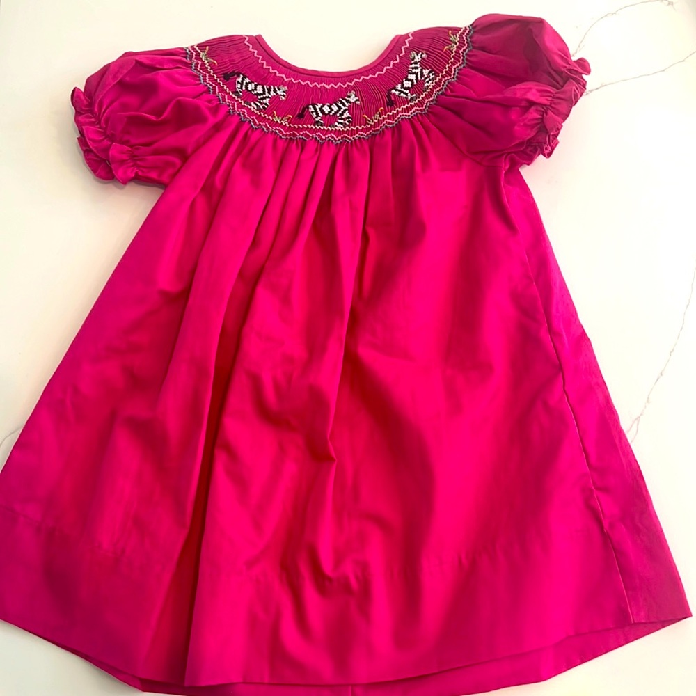 Rosalina Collection smocked zebra dress